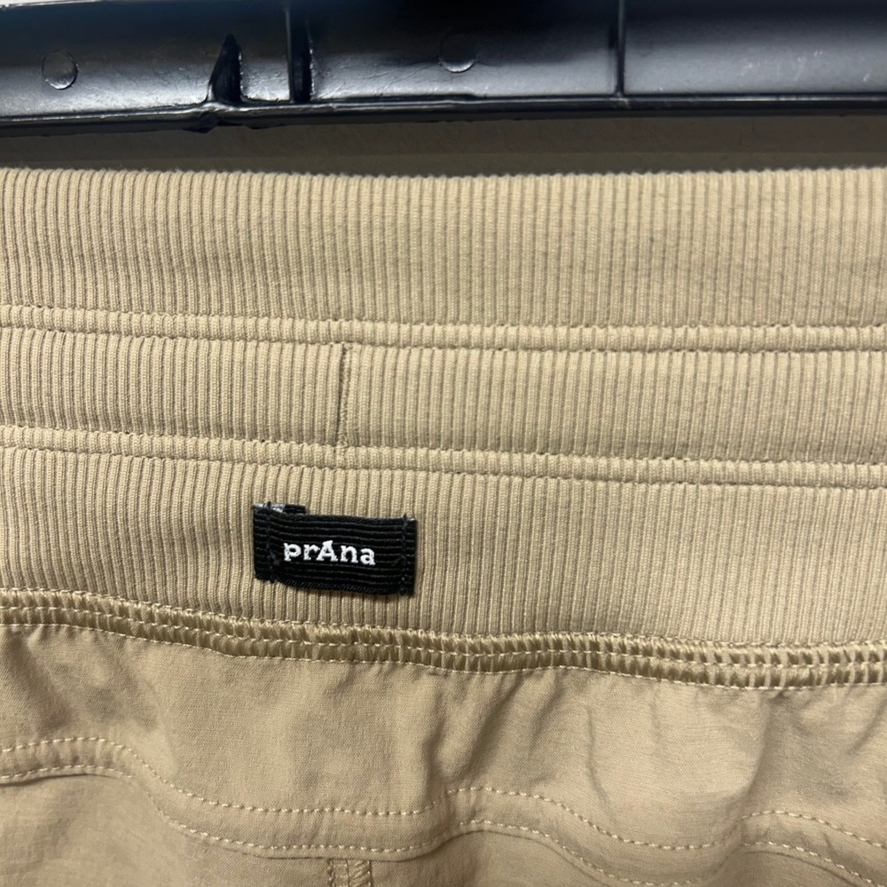 Prana Koen Mid Rise Wide Leg Pants Tan Khaki Hiking Outdoor Large hiking - Picture 10 of 11